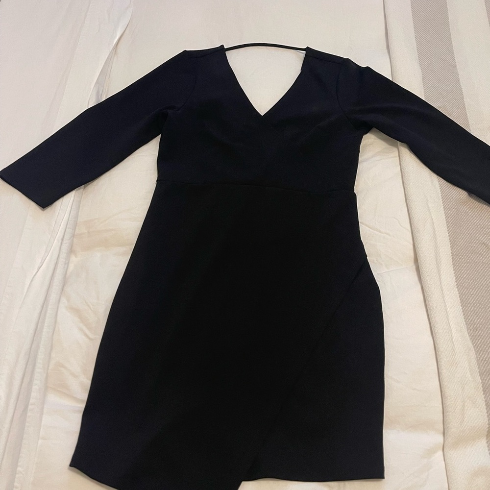 Elegant Black V-Neck Dress